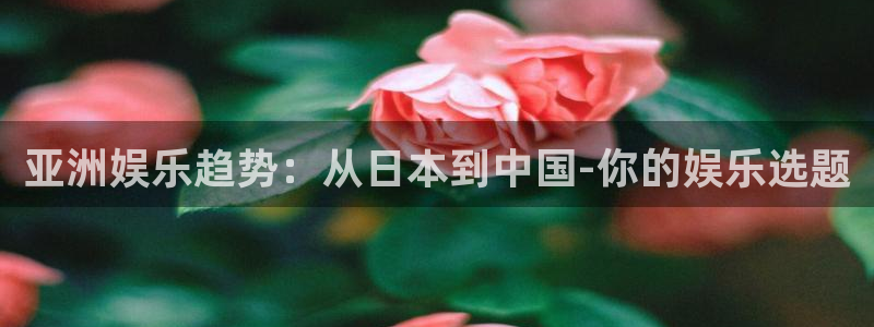 太阳成集团tyc9728：亚洲娱乐趋势：从日本到中国-你的娱乐选题